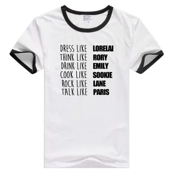 Lorelai Rory Gilmore Girls maneca scurta casual Barbati Femei T-shirt Confortabil Tricou Cool Print Topuri de Moda Teuri GA547