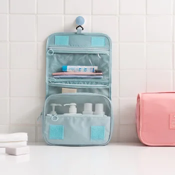Luluhut călătorie cosmetice sac de stocare portabil de mare capacitate sac de machiaj de călătorie instrumente de spălare containere cu cârlig și mici de buzunar