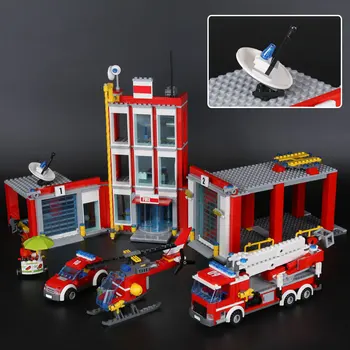 Lépin 02052 Veritabil Oras Serie Stația De Pompieri Set legoing 60110 Blocuri Caramizi Jucarii Educative Ca și Cadou de Crăciun