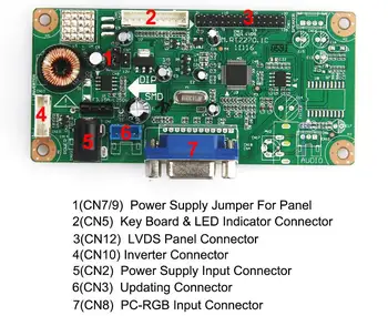 M. RT2270 LCD/LED Controller Driver Board(VGA) LVDS Monitor Reutilizarea Laptop 1366x768 Pentru LP156WH2(TL)(AA) CLAA156WA11A