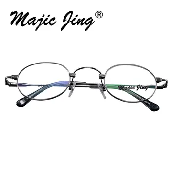 Magic Jing 6218 rotund unisex metal baza de prescriptie medicala ochelari rame optice cu arc balama