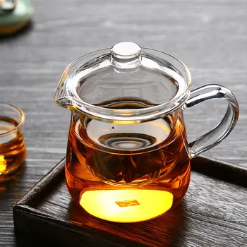Manual ceainic de sticlă Multifuncțională integrată ceainice (Personale cupa Fair cana ceainic Mic)