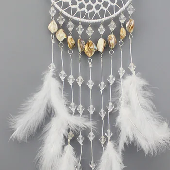 Mare 15*50cm Nou Originalitate Dreamcatcher coajă de cristal Clopoteii de Vant Stil Indian cu Pene Pandantiv Dream Catcher Cadou