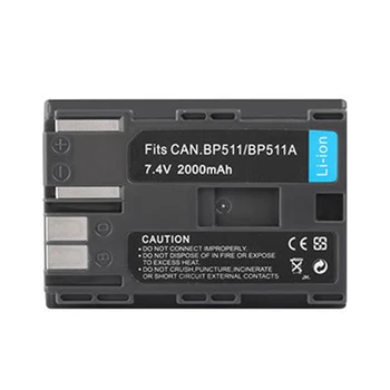 Mare Capacitate de 2000mAh BP-511A, BP 511A BP511A Repalcement Camera Baterie Pentru Canon 40D 300D 5D 20D 30D 50D BP-512, BP-508 ZR30