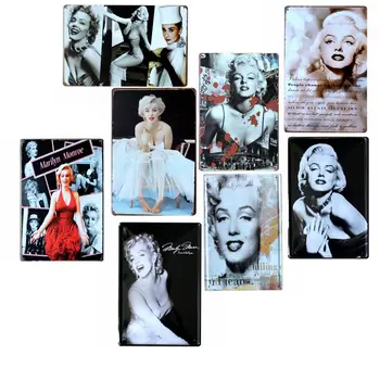 Marilyn Monroe Metal Star Pictura Tin Semn Perete Bar Acasa Art Decor Cuadros 30X20CM O-6073