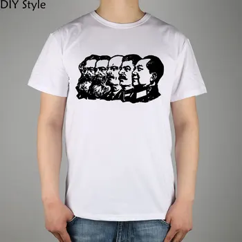 Marx și Engels, Marxismul lui Lenin și Stalin, Mao Zedong a Comunismului T-shirt de Top din Lycra, Bumbac Barbati tricou Nou Design de Înaltă Calitate