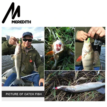 MEREDITH 3PCS 22g 12,5 cm Canibal Moale Atrage Shads Pescuit Fish Nade Momeli de Pescuit moale Momeli pentru Pescuit JX62-12