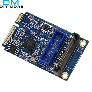 Mini PCI-E pentru USB Adaptor PCIE să 19Pin SATA Dual USB3.0 Mini Card De Expansiune