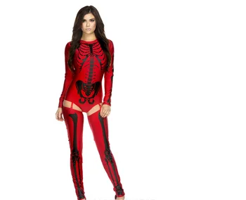 Mireasa vampir Vrăjitoare, Femeie Regina Halloween cosplay Costum Schelet Zombie Uniformă