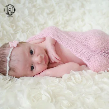 Moale Tricot Mohair Baby Împachetări (60*40cm) 5 buc/lot se Amestecă culoare Nou-născut Fotografie Împachetări Baby shower Cadou