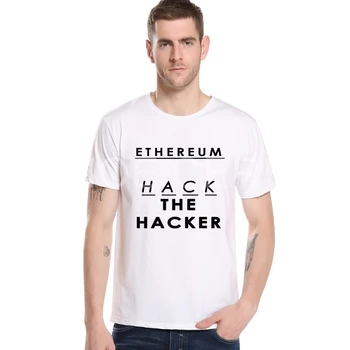 Moda hip hop litere ethereum t-shirt pentru Bărbați amuzant brand alb Bărbați tricou causual Tricou Top design de brand de îmbrăcăminte M11-3#