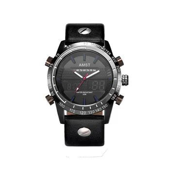 Moda masculină Sport Militare Ceasuri de mana 2017 Nou AMST Ceasuri Barbati Brand de Lux cu LED-uri impermeabil Digital Analog Cuarț Ceasuri