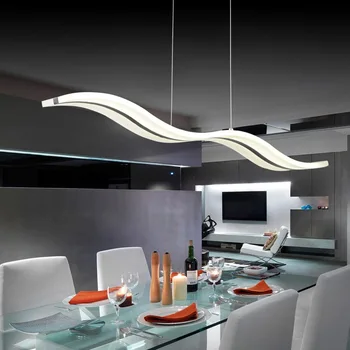 Modern Val de design acrilic Alb LED iluminat Candelabru luciu lampă de agățat L95*H150cm lampă cu led-uri