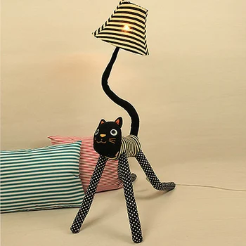 Moderne Minunat material pisica neagra lampa de podea romantic rurale creativ Camera de Studiu lampa de podea pentru copii drăguț dormitor podea lumini