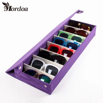 Mordoa Cutie Porta ochelari de Soare Pungă Pungă de Ochelari de Caz a Afișa Tava de Pahare Caz de afișare/Rack/cutie Albastru/Negru/Violet/Roșu/Verde