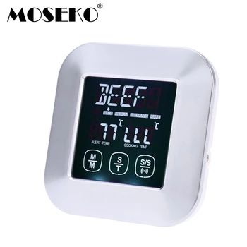 MOSEKO Ecran Tactil Digital Multifunctional Cuptor Termometru de Carne, Alimentare Sonda de GRĂTAR Termometru de Bucatarie Instrumente de Gătit cu Timer