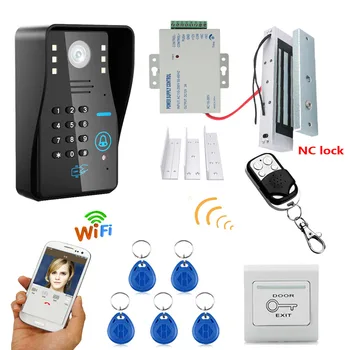 Mountainone Impermeabil 720P Wireless WIFI RFID Parola Video Ușa Telefon, Sonerie, Interfon +1 Electric Magnetic de blocare a Ușii