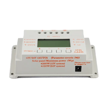 MPPT 10A Solar de Încărcare și Descărcare Controller cu Senzor de Temperatură LCD Regulator de Lumina si Temporizator pentru Iluminat Acasă