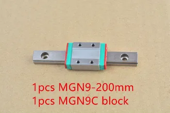 MR9 9mm liniar feroviar ghid MGN9 lungime 200mm cu MGN9C sau MGN9H bloc liniare miniatură mișcare liniară mod ghid 1buc