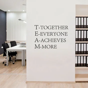 Munca în echipă cuvinte de Inspiratie poster Motivațional Perete citate Autocolant pentru decor de Birou