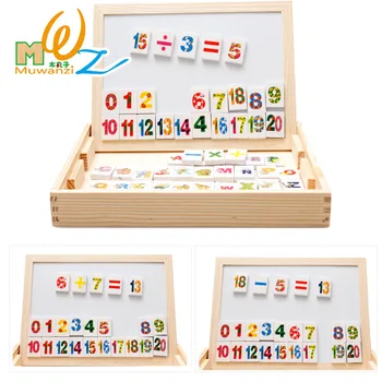 MWZ de Lemn Multifunctional pentru Copii Scris planseta Magnetice Tabla de Matematica Jucării de Învățare de Învățământ Jucării Pentru Copii