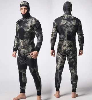 MYLEGEND 2 buc/set Costum de Camuflaj Pentru Spearfishing 3mm Neopren Scuba Diving Costum Pentru Bărbați Corp Plin de Înot Umed