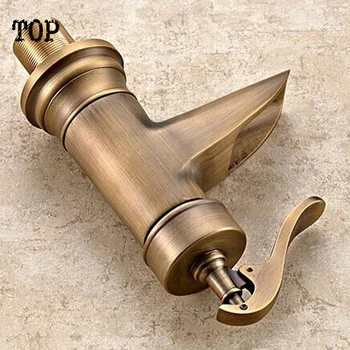 Mâner unic sigle gaura antic bazine de baie robinet de bronz alamă mixer apa de la robinet Bronz cascada lavoar baie