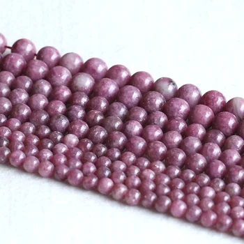 Natural Autentic Roz Violet Lepidolite Piatră Rotundă Liber Piatră prețioasă Margele Piatra 4-12mm 15