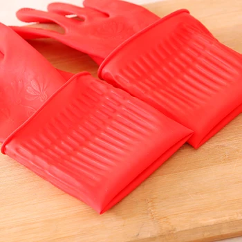 Natural latex mănuși de înaltă calitate 40CM Prelungit rosu Curat mănuși de lucru de Ulei rezistente la Acid și alcaline mănuși de Protecție