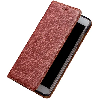 Naturale din Piele Magnet Stand Flip Cover Pentru ZTE AXON 7 A2017 Telefon Mobil de Lux Caz + Cadou Gratuit