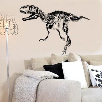 Negru dinozaur fosil autocolante de perete de Vinil DIY Poster de Perete Pentru camera de zi Dormitor Canapea fundal de perete Acasă Decorare de Arta