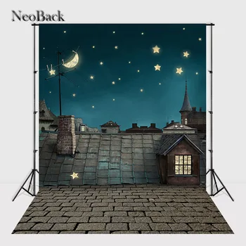 NeoBack 5x7ft Vinil Fotografie Fundal Personaliza nou-Nascuti Studio Fundal Fotografie Imprimată de Fundal Sky Moon Fundaluri B2409