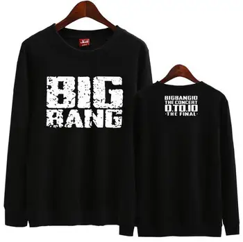 New sosire bigbang 10 ani de concerte finala g-dragon același imprimare subțire hanorac vip susținere pulover tricoul