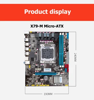 New sosire HUANAN M-ATX placa de baza X79 CPU memorie combo-uri X79 despre lga2011 placa de baza PROCESOR Intel E5 2670 C2 RAM 8G DDR3 ECC REG