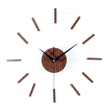 New Sosire Moda stickern 30-60cm EVA inserați codul ceas de perete din Lemn de culoare decorative 3d diy ceas de perete