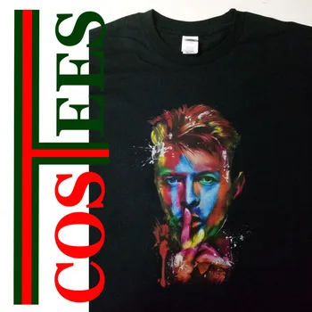 New sosire Noutate Print Cotton T camasa Barbati Brand 2017 David Bowie Amuzant Barbati Tricou camisa tumblr Alb cu Maneci Scurte Sus Tees