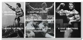 NICOLESHENTING Arnold Schwarzenegger Culturism Citate Motivationale Poster de Arta Mătase 13x27 24x50inch Fitness Imagini pentru Decor
