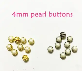 Noi 100buc 4mm butoane perla ultra mici mini papusa haine butoane perla decor blyth haine papusa accesorii diy