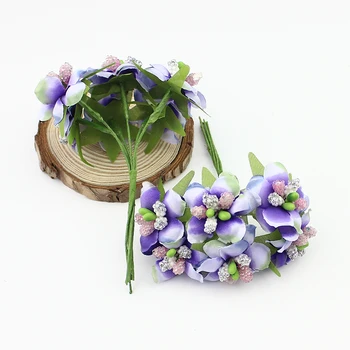 Noi arrivel 3cm mătase Artificială Stamen Bud buchet de flori pentru Nunta Scrapbooking Decorare DIY coroane de Flori False 60pcs/lot