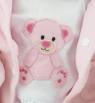 Noi Bebe Renăscut din Silicon Baby Doll zâmbet de copil jucării pentru copii Magnet Suzeta 22 inch 55 cm Lovely pink baby bear papusa