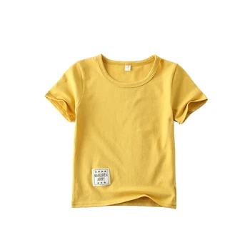 NOI, de Bună Calitate, de Culoare Solidă Fete T-shirt Copii Maneca Scurta Baieti de Top Tricouri de Bumbac pentru Copii Tricouri pentru Fata Pure Camasi 2-10T