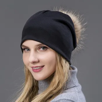 Noi de Vânzare Fierbinte pentru Femei de Moda de Vara, Primăvara Și Toamna Vânt Praf Subțire Capace Cu Blană de Raton Pompom Pe Femei De Top Hat