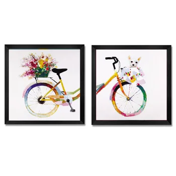 NOI impresia catoon biciclete câine panza tiparituri ulei tablouri imprimate pe panza de casa copil perete cameră de decorare arta de poze