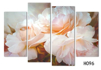Noi Modular Poze Fashion 4 Buc/Set Combinat De Flori De Trandafir Picturi Moderne Pictura Pe Perete Canvas Wall Art Poza Neînrămate H096