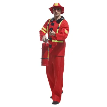 Noi Oamenii Halloween Cosplay Costum Adult De Sex Masculin Etapa Pompieri Costum Top+Pantaloni+Pălărie Bărbați Pompieri Costume Pentru Adulti Jocul Uniforme