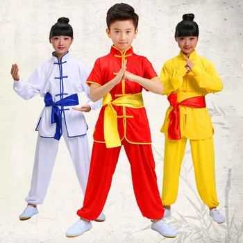 Noi Sosesc Copiii Dobok Taekwondo Wushu Costum Baieti Fete Chineză Kung Fu Costum De Tai Chi Îmbrăcăminte Artă Marțială Uniformă