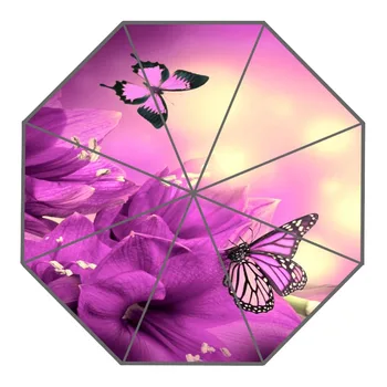 Noi Sosesc Personalizat Colorat fluture, flori, Umbrele de Design Creativ de Înaltă Calitate Pliabil Umbrelă de Ploaie