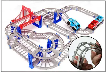 Noi Vindem Fierbinte 3D jucarii copii cadouri festive cu Două straturi, Spirala Pista de Roller Coaster Jucărie Electric Feroviar de Masina pentru Copil Cadou