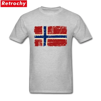 Norvegiană Camasi Moda Europeană, Norvegia Steag Național de Design T - shirt Pentru Barbati din Bumbac Top Scurt Nostalgic Uimitoare Tee de sex Masculin