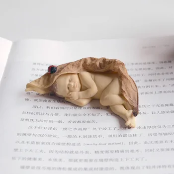 Nou Cadou Creativ Dormit Drăguț Elf Frunze De Copil Mic Rășină Păpuși Penjing Gradina Decoratiuni de Ziua indragostitilor Transport Gratuit